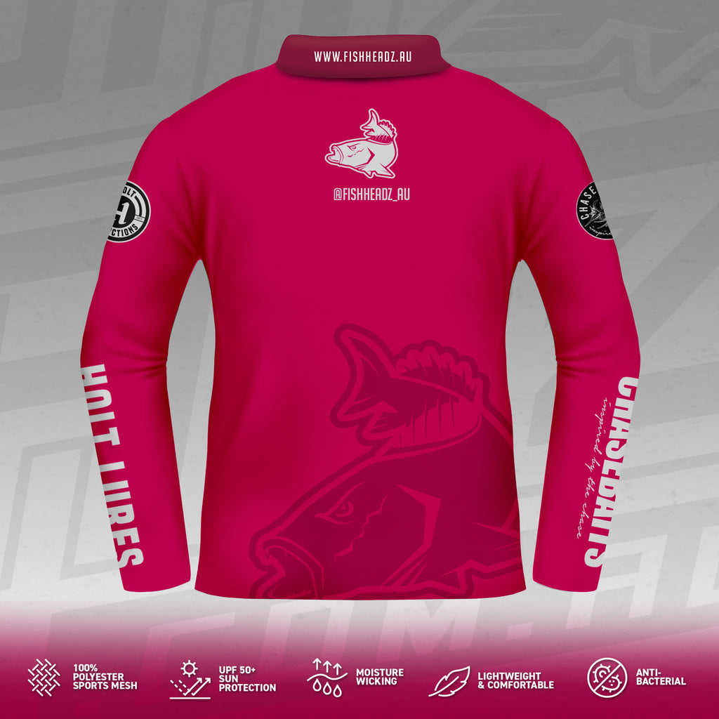 2025 FishHeadz Long Sleeve Jersey - Rubine Red