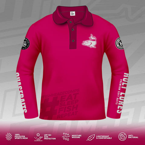 2025 FishHeadz Long Sleeve Jersey - Rubine Red